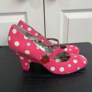 Poetic licence “apple pie” polka dot shoes